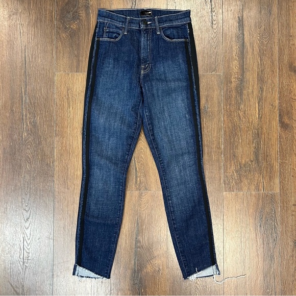 Mother Denim Stunner Zip Ankle Step Fray Sweeping Racer SZ 25/0 - Picture 4 of 11